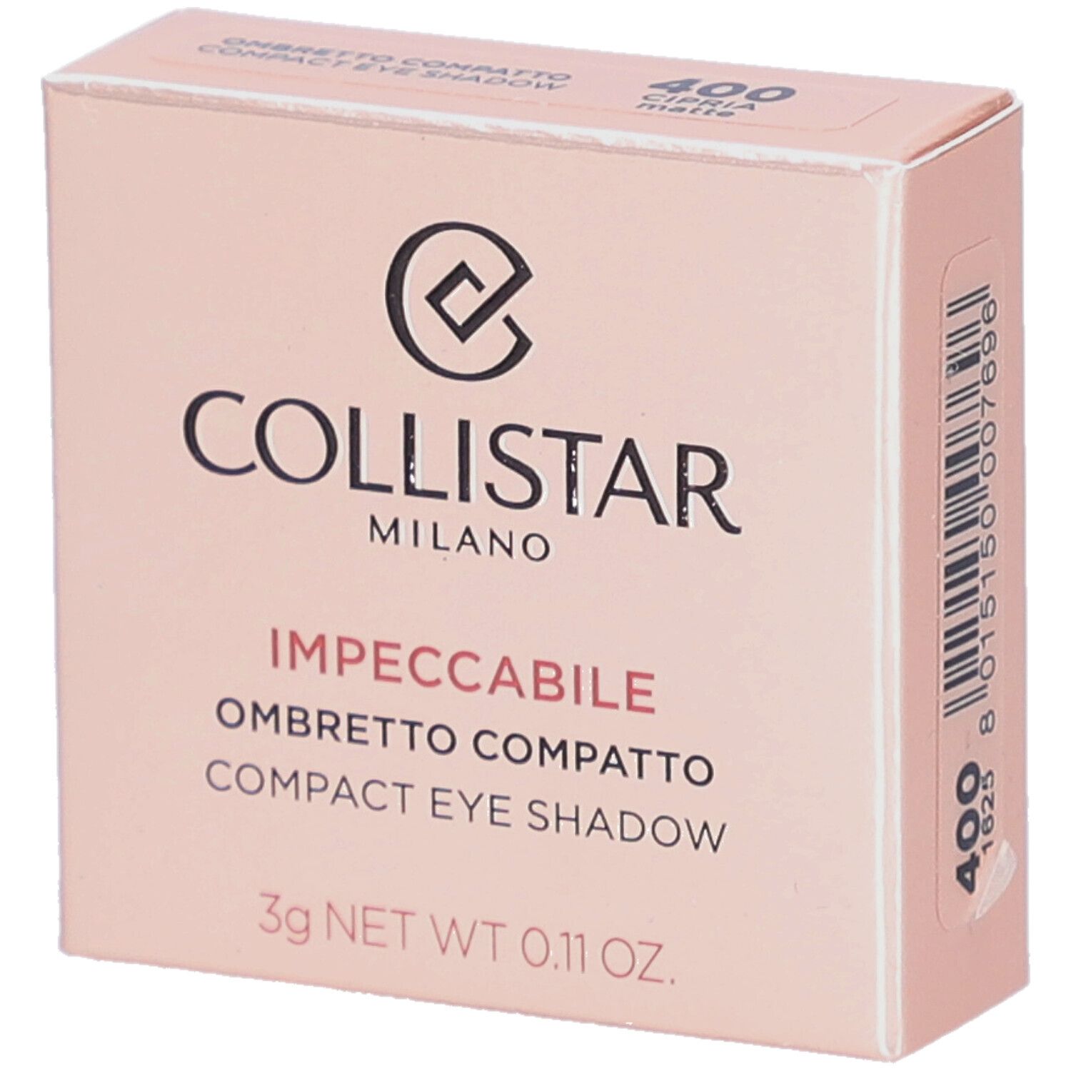 Collistar Impeccabile Compact Eyeshadow 400 Cipria Matte 3g 3 g Make up