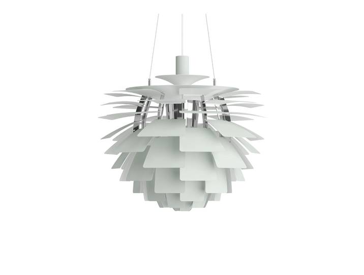 PH Artichoke Hängelampe, grün/chrom, Ø60 cm - Louis Poulsen - Wohnzimmer - Modern - Metall - Einflammig