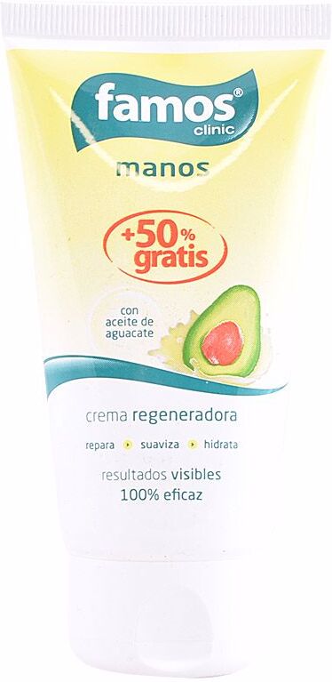 Famos crema manos regeneradora aceite de aguacate 75 ml