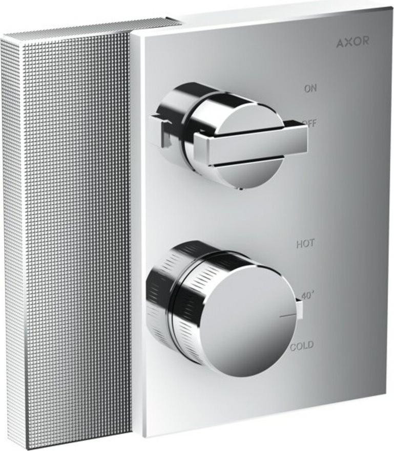 Axor Edge Inbouwthermostaat met Chroom Diamantslijping en Safety Stop