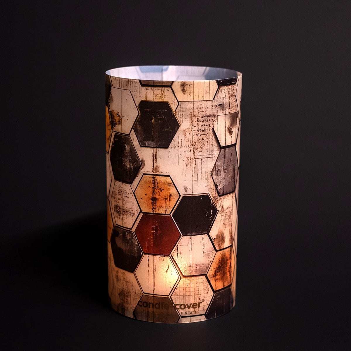 Candle-Cover Honey windlicht voor theelicht en waxinelicht, 9 cm rond, 16 cm hoog