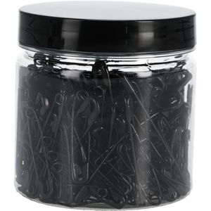 Böttcher-AG Sicherheitsnadeln Premium, schwarz, Metall, in Dose, 5 Größen 19-38 mm, 300 Stück