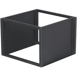 En.Casa, Regal, Wandregal Nostened 4er Set Schwarz (27.50 x 20 x 27.50 cm)
