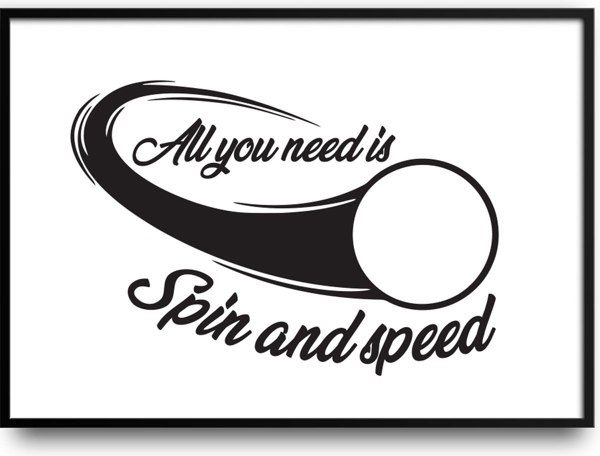 All you need is spin and speed fotolijst met glas, 30 x 40 cm