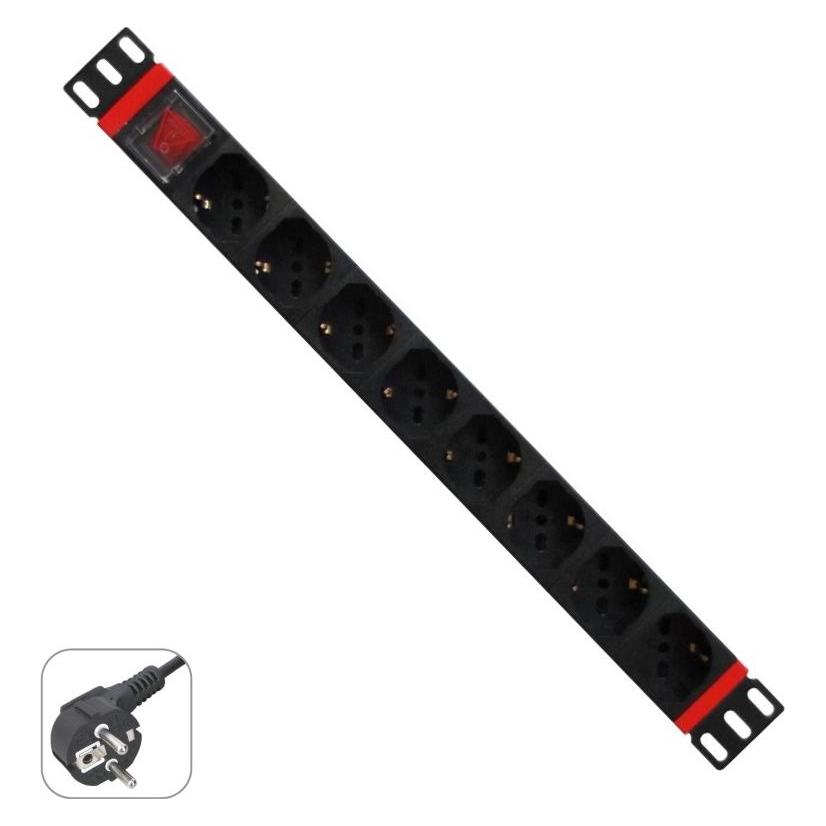 Wp WPN-PDU-G01-08 Stromverteilungseinheit (PDU) 8 Steckdose(n) AC 1,5U Schwarz (WPN-PDU-G01-08)