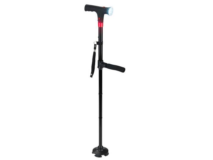 Maximex Spazierstock mit LED-Licht, Schwarz, Metall, 16x98x10 cm, Wohnzimmer, Sessel, Hocker & Hockerbänke, Sitzhocker