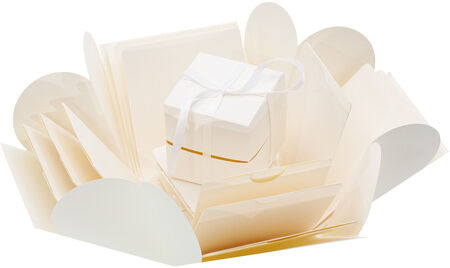 Explosionsbox, creme, 12 x 12 x 12 cm