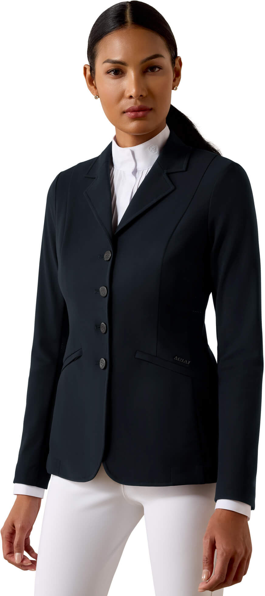 Women's Compel Show Coat in Navy, Size: 0 Long by Ariat