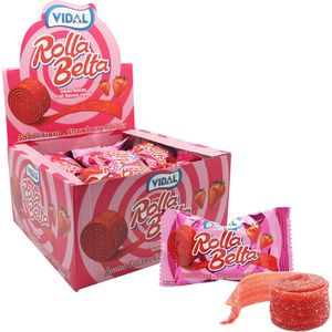 Vidal Fruchtgummis Rolla Belta Strawberry, je 6g, 24 Stück, 144g