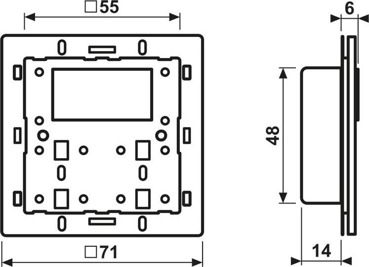 Jung KNX Comfortregelaar-module met aanraaksensor, type 4093 KRM TS D