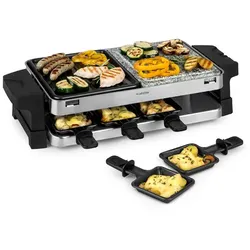 Sirloin Raclette 1500W Aluminium / Stein 8 Personen Kontroll-LED
