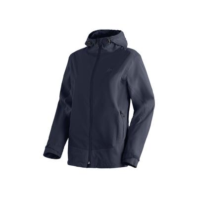 Regenjacke MAIER SPORTS "Brocken W", Damen, Gr. 56, blau (dunkelblau), 100% Polyester, Jacken Regenjacke, Damen Jacke wasserdicht, moderner Windbreaker, Outdoorjacke, Reg. Fit
