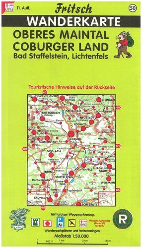 Fritsch Karten, Nr.50, Oberes Maintal, Coburg, Lichtenfels, Staffelstein.: Bad Staffelstein, Lichtenfels. Touristische Hinweise auf der Rückseite. Mit ... Wanderparkplätzen und Freizeitanlagen - Preis vom 11.10.2026 15:43:13 h