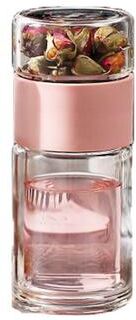 Retailers Go High Quality Double Glass Water Bottle With Case Tea Infuser Tumbler For Eco Conscious Drinkware pink