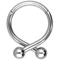 Chirurgenstahl Segmentring Clicker 2 KUGELN