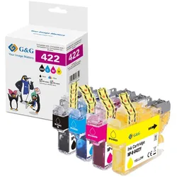 4 G&G Druckerpatronen ersetzen Brother LC422VAL