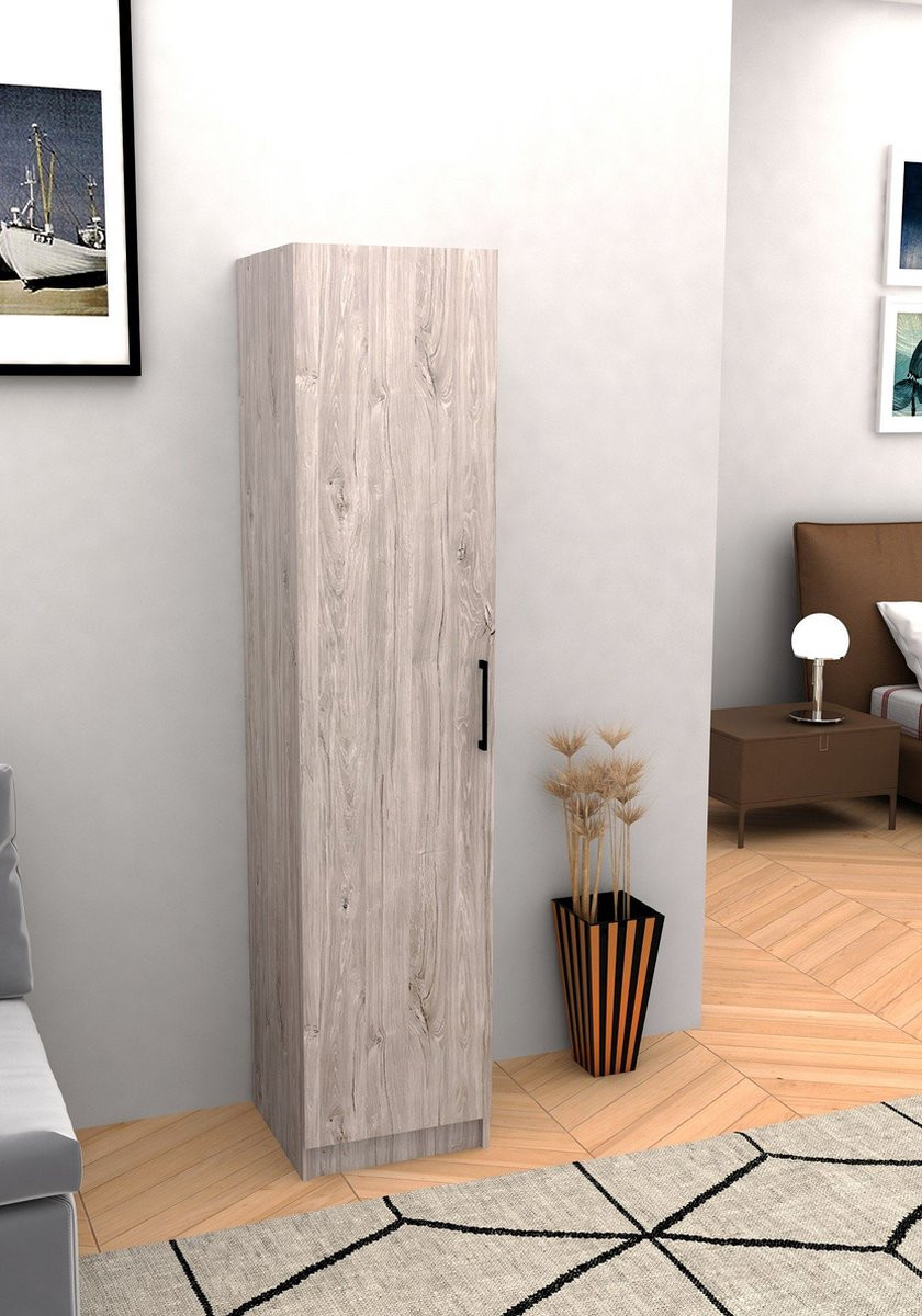 Belfurn Linnenkast EDEN 1 deur New Grey Oak