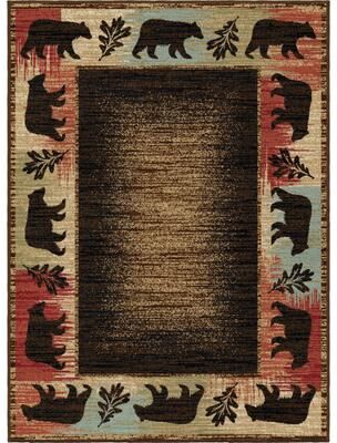 Mayberry Rug American Destination Lodge Bear Rug