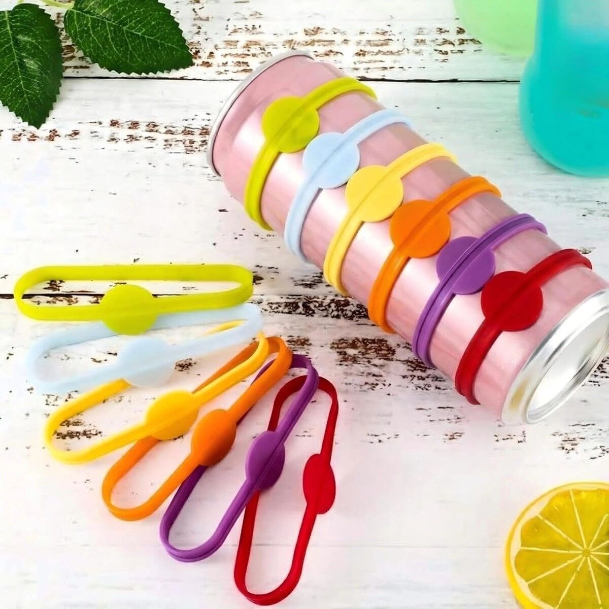 INF Silikon Weinglas-Markierer Set - Wiederverwendbare Mehrfarbige Drink-Identifikatoren mit Charms für Partys, Hochzeiten und