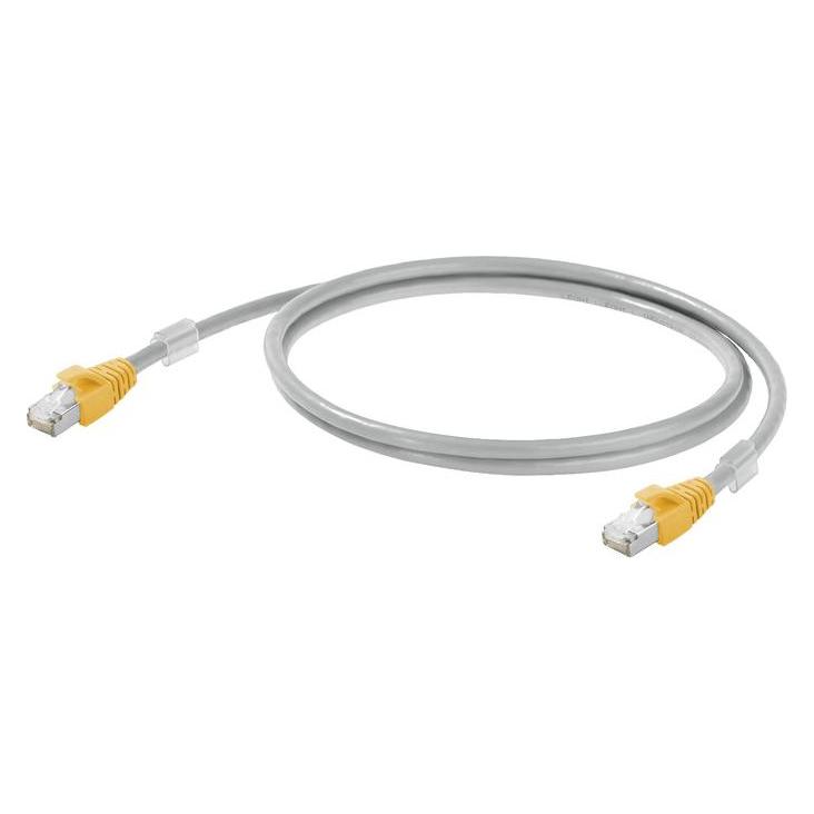 Weidmüller RJ45 (gekreuzt) Netzwerk Anschlusskabel CAT 6a S/FTP 2.00 m Grau hoch (S/FTP, CAT6a, 2 m) (1312160020)