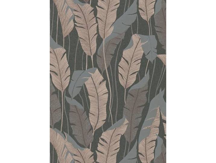 Vliestapete Tropisch Blätter Dschungel Grau Creme Metallic 10344-47