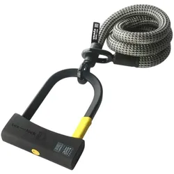 TEX-LOCK Textilschloss Eyelet inkl. D-Lock 120 cm | Electric Grey