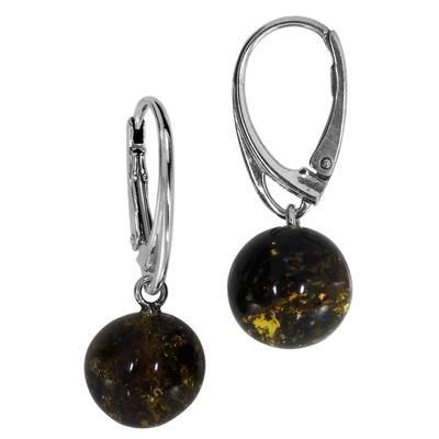 Paar Ohrhänger OSTSEE-SCHMUCK "Ostsee-Schmuck Ohrhänger Klassisch 9 mm Ohrhänger Klassisch 9 mm", weiß, Ohrringe, Damen, 28 x 9mm, Silber 925 (Sterlingsilber)