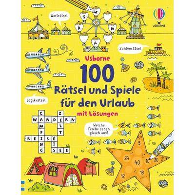 100 Rätsel und Spiele für den Urlaub, Taschenbuch von Phil Clarke, Usborne, 978-1-78941-658-9