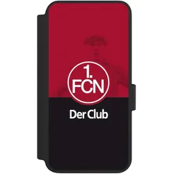 Nivocase Klapphülle für Samsung Galaxy S23 Handyhülle aus Kunst Leder NIVOflip schwarz 1. FC Nürnberg Der (Samsung Galaxy S23), Smartphone Hülle, Schwarz