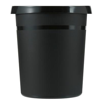 PROREGAL SparSet 4x Klassischer runder Papierkorb aus Kunststoff | 18 Liter | HxØ 35x31,2cm | Schwarz