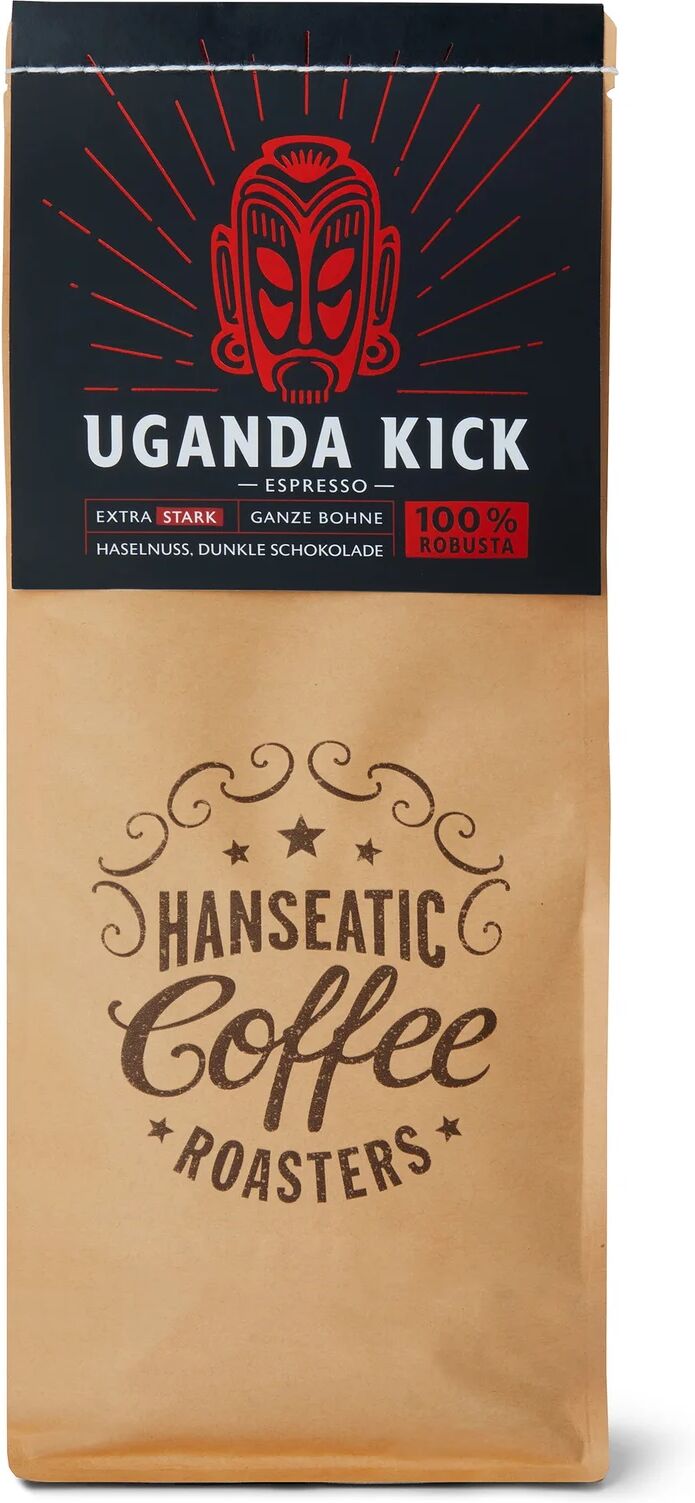 Hanseatic - Uganda Kick Espresso - 1 kg Ganze Bohne - Intensität: 6/6