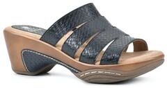 Women's White Mountain Valora Mule Sandal by White Mountain in Black Woven (Size 7 M)