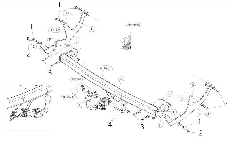 Attelage Mercedes EQT (01/23-) RDSOD