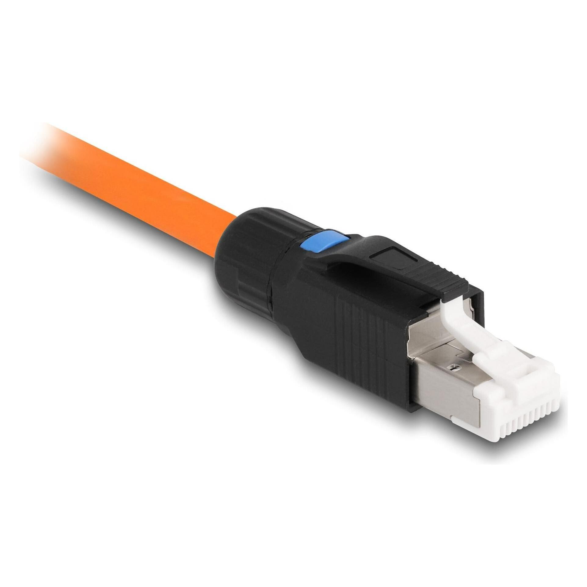Delock Stecker RJ45 Cat.6A 1 Stück, Schwarz (Netzwerkkabel Stecker) (86965)