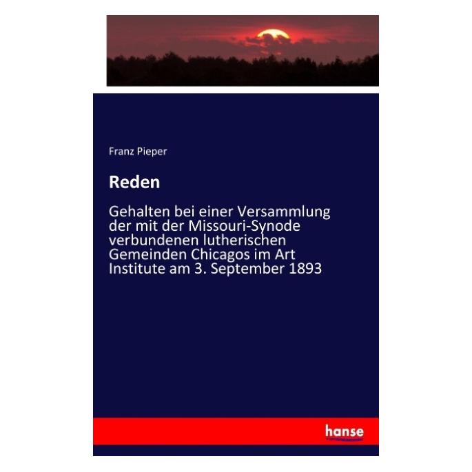 Hansebooks Reden (Deutsch, Softcover, Franz Pieper) (57151902)
