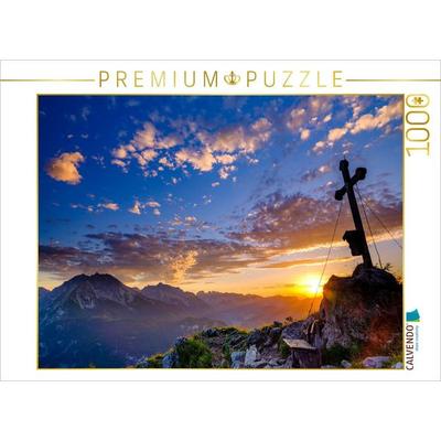 CALVENDO Puzzle Sonnenuntergang im Nationalpark Berchtesgaden | 1000 Teile Lege-Größe 64x48cm Foto-Puzzle für glückliche Stunden
