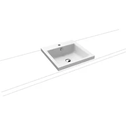 Kaldewei Aufsatzwaschtisch PURO, 460 x 460 mm in Alpinweiß matt
