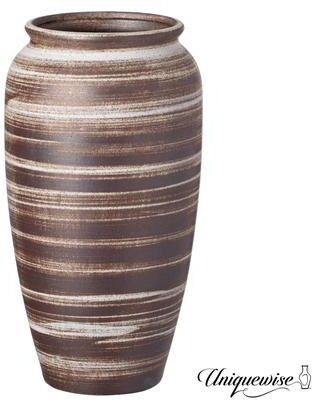 Uniquewise Farmhouse Ceramic Vase Rustic Vintage Decorative Pottery for Living Room Dining or Bedside Table