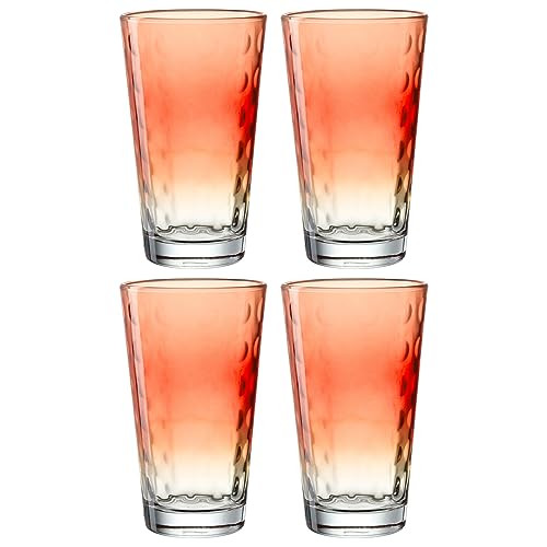 Leonardo Optic XL waterglazen set van 4 stuks - rood - inhoud 540 ml