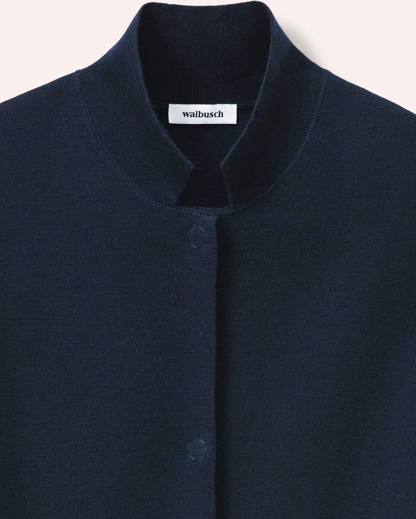 Walbusch Milano Strickjacke, normale Größen, Farbe Blau, 44, Milano-Strick cleanes Design Damen
