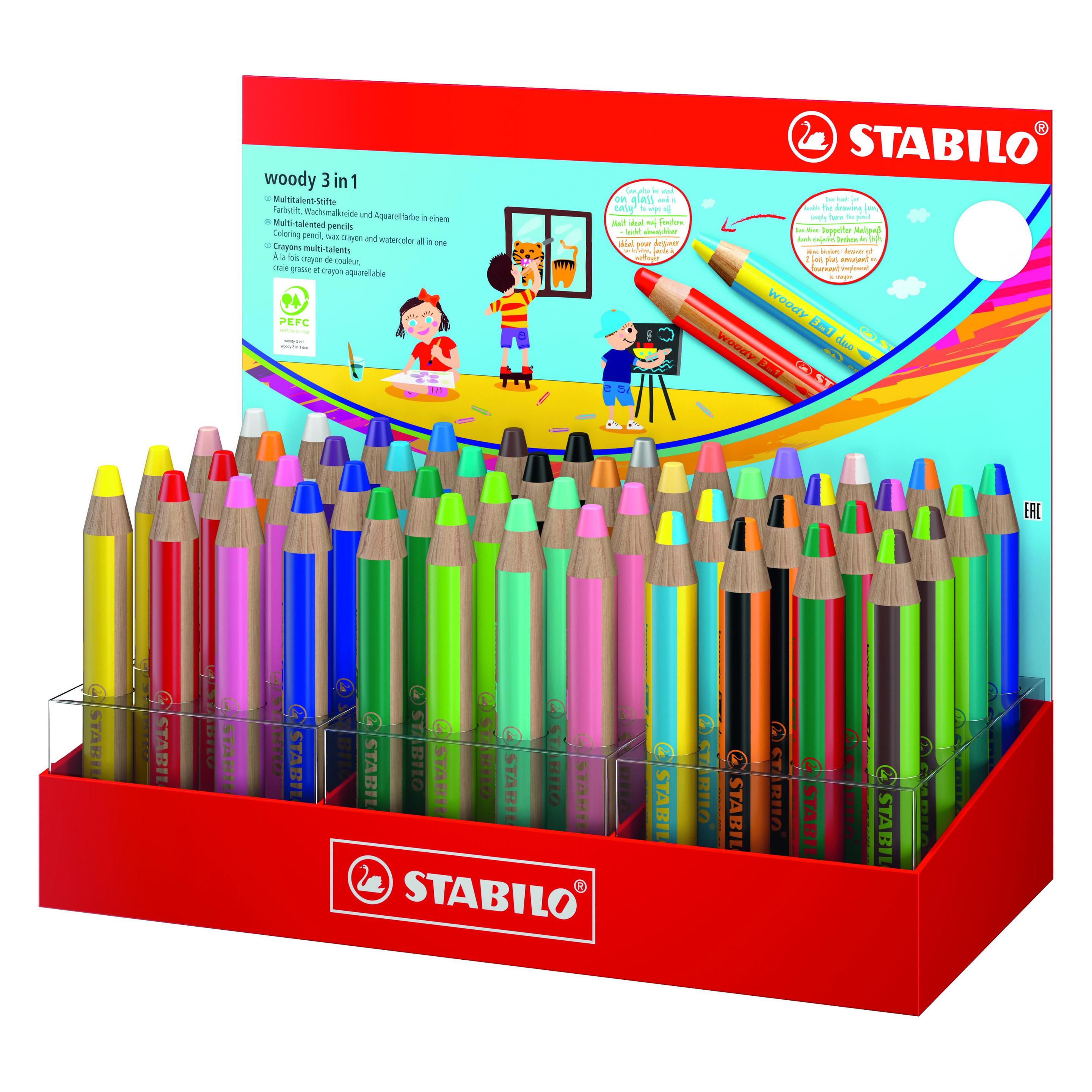 Stabilo Woody 3in1 Duo 48er Mix-disp (48x) (880/48-5)