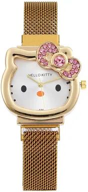 Fusion Finds Watch For Women With Quartz Movement, Elegant Mesh Strap & Bow Dial golden