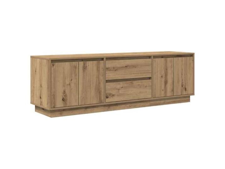 {945735}Meuble TV avec éclairages LED - Chêne artisanal - Étagère TV - 160 5x41x50 cm - poids:39.3 kg