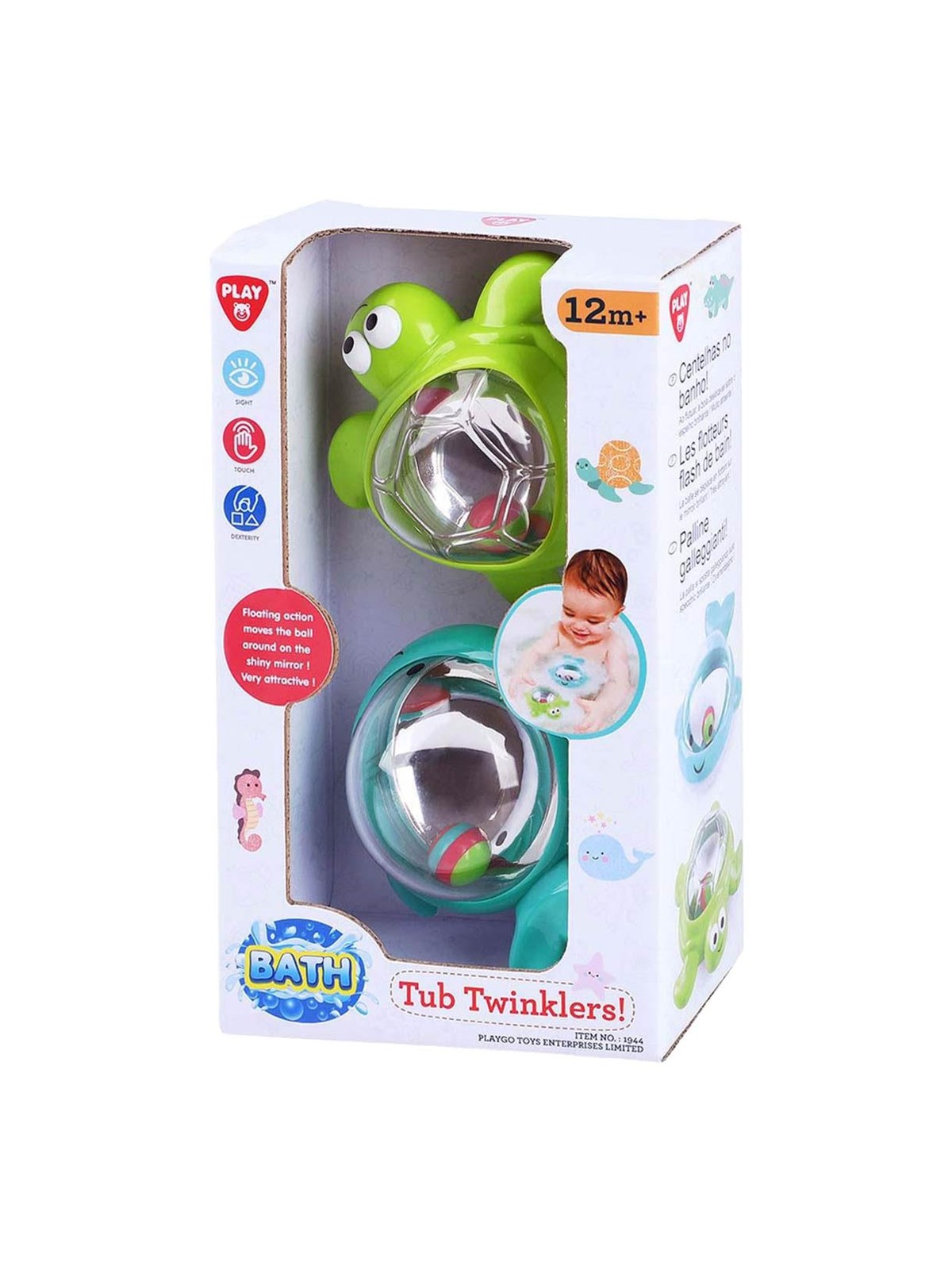 PLAY Bath Toys Tub Twinklers - Whale and Turtle 2 pcs.