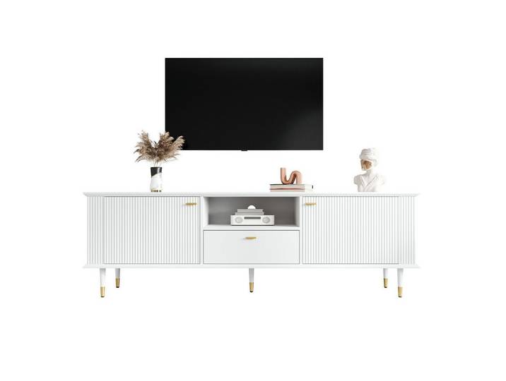 Welltin TV-Schrank TV-Schrank mit offenen Fächern, Schublade, Soft-Close