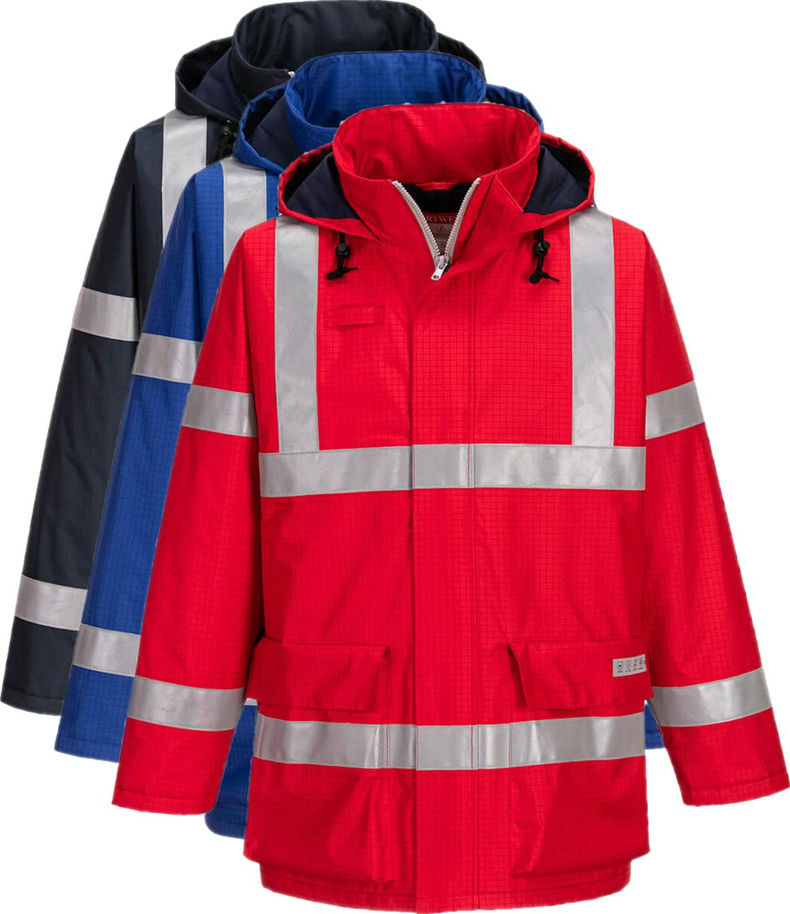 Portwest S785 Bizflame Anti-Static Fr Regnjakke 2xl Navy