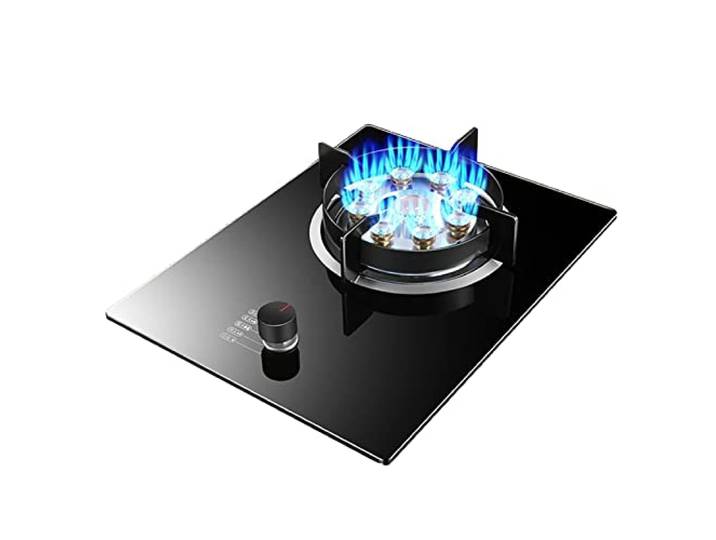 ZXFF 33cm Eingebauter Gaskocher, 7.2kw Neun-Kammer-Flamme Wok-Brenner, Verdicktes Gehärtetes Glas (mit Flammensicherheit, Geeignet for Die Hausküche Geeignet (Size : NG)