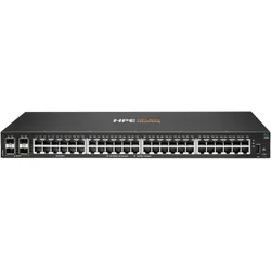 HPE E Aruba 6100 Switch 4 SFP+ Ports, 1 USB Type C Console Port, 1 USB Type A Host Port, Layer 2 (48 Ports), Netzwerk Switch, Schwarz