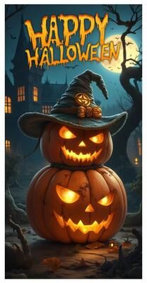 Inspire Essentials Moonlit Graveyard Halloween Door Banner 17