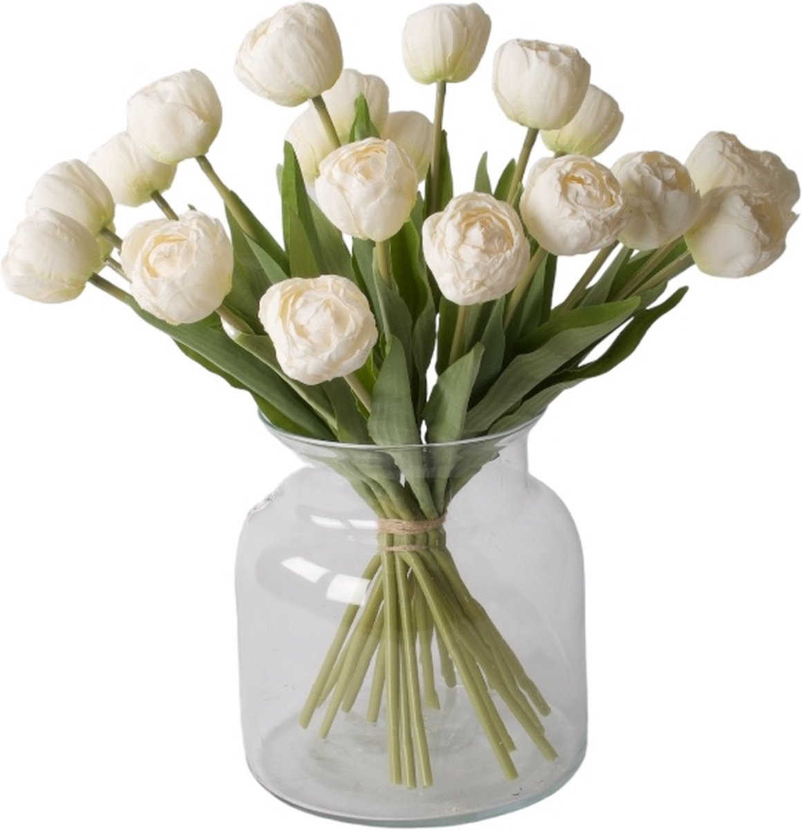 Winq - Witte kunsttulpen met vaas